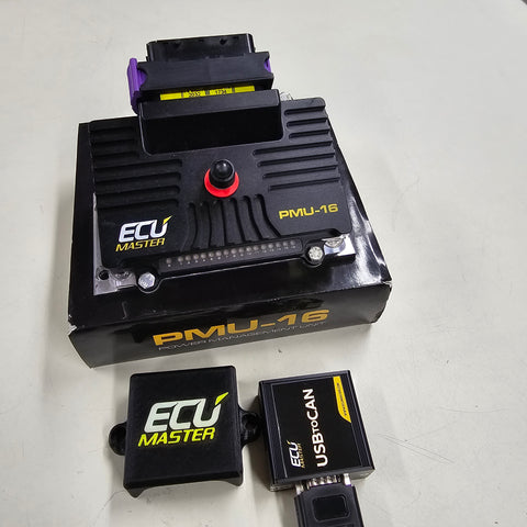 ECUMaster PMU/PDM w/USB to CAN device + Billet mount combo - *NEW* Open Box