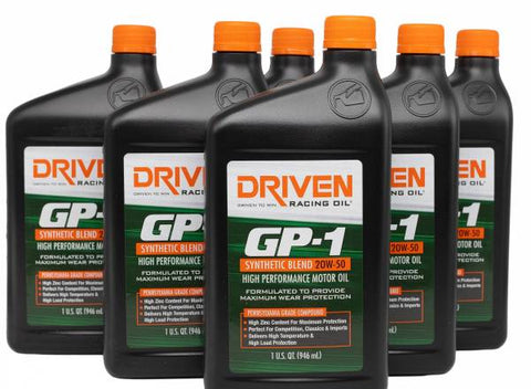 Driven Racing Oils - GP-1 20W-50 Synthetic Blend High Performance Oil - 6QT Pack