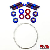 RV6 - M10x1.25 Titanium Stud Set (4) with Safety Wire
