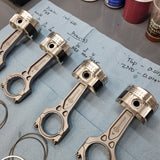 Forged pistons and Boostline rods for K20C1 650HP built engine for FK8 Civic Type R by 1:1 Tuning